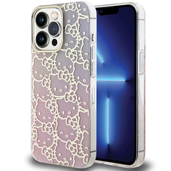 Hello Kitty HKHCP13LHCHPEP iPhone 13 Pro/ 13 6.1" różowy/pink hardcase IML Gradient Electrop Crowded Kitty Head
