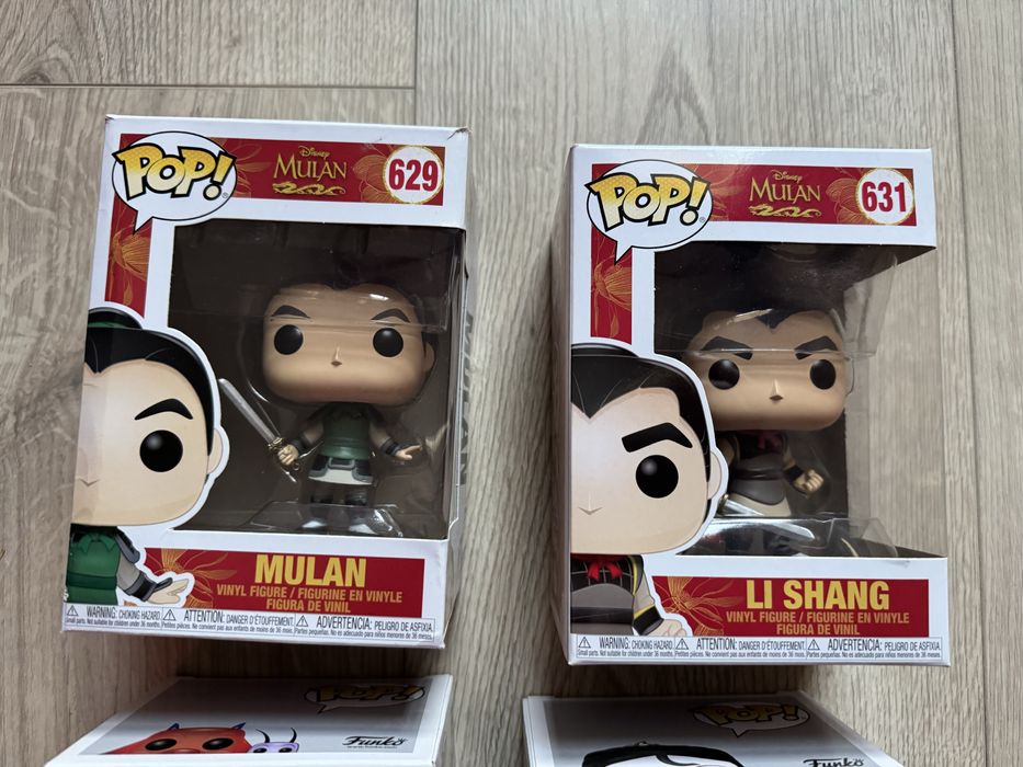 4 Figurki Funko POP Disney Mulan Mushu&Cricket