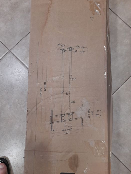 Napofix Suporte de Teto Inclinável para TVs LED/LCD de 55" a 120" - CM287T NOVO