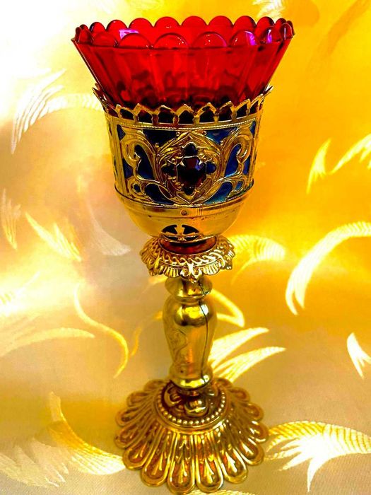 Лампада старинная напрестольная