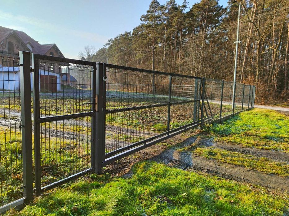 Brama wjazdowa panelowa przesuwna + Furtka