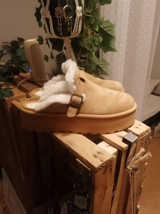 Brązowe damskie buty śniegowce mukluki kapcie 41