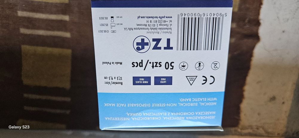 Maseczki medyczne TZF II R 50sztuk