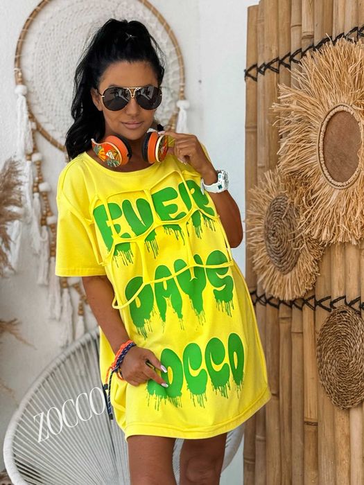 ZOCCO Tunika podwójny przód ŻÓŁTA