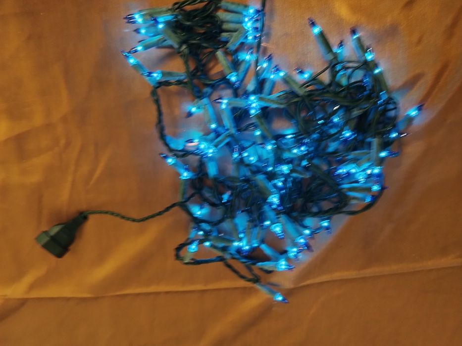 Lampki choinkowe Niebieskie retro