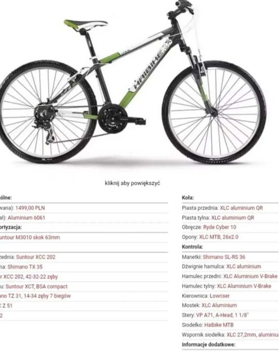 Rower MTB Haibike Life SL 26 cali