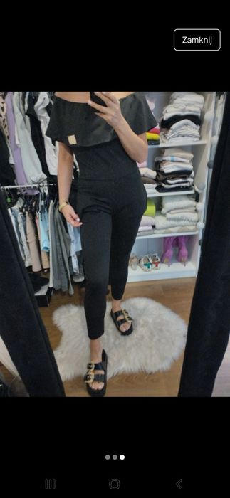 Czarny elegancki kombinezon paparazi fashion  komunia przyjecie s