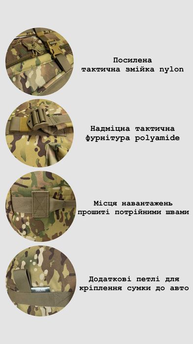‼️Баул тактичний 100л мультикам сумка військовий рюкзак Cordura1000D‼️