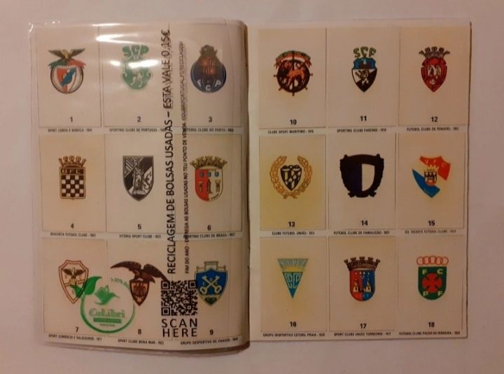 Caderneta Completa Emblemas do Meu Clube - Europer