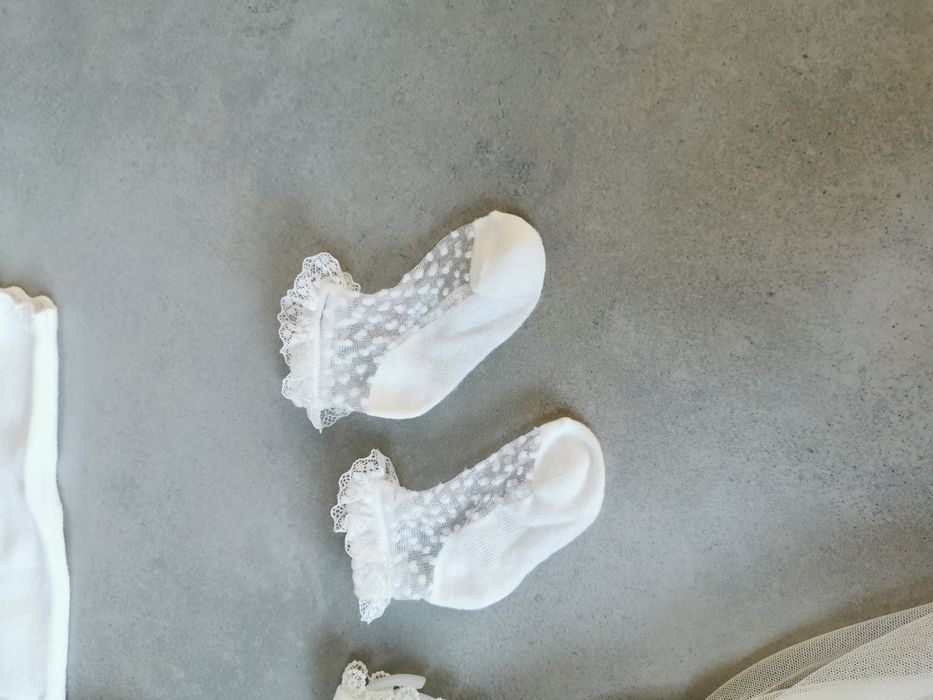 Sukienka na chrzest rozmiar 80 komplet