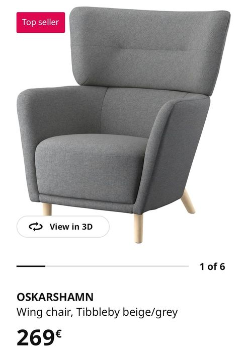 Cadeirão Oskarshamn IKEA NOVO