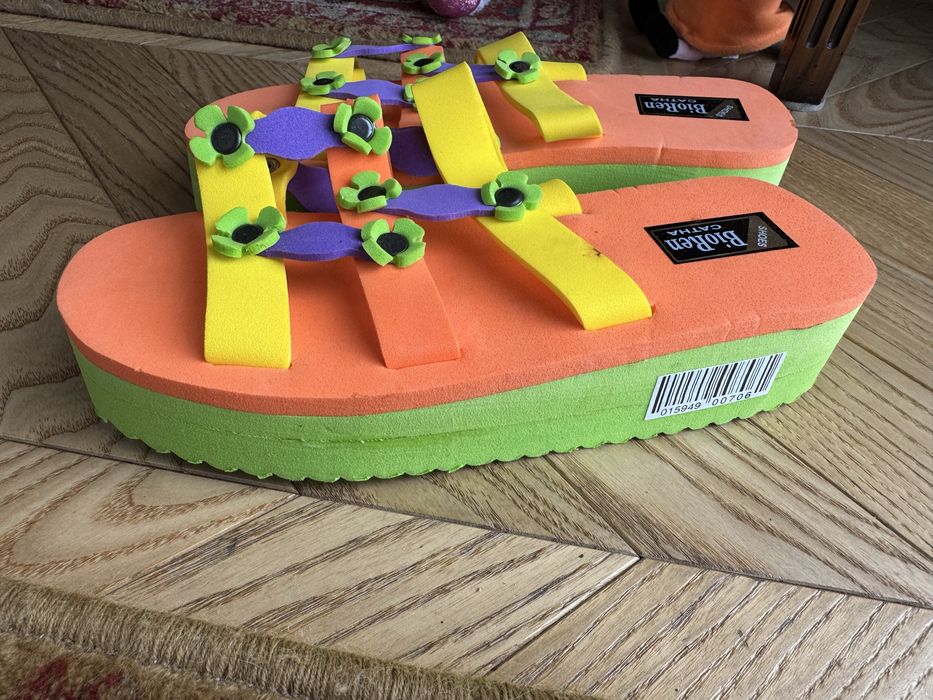 Klapki damskie wygodne kolorowe 24 cm