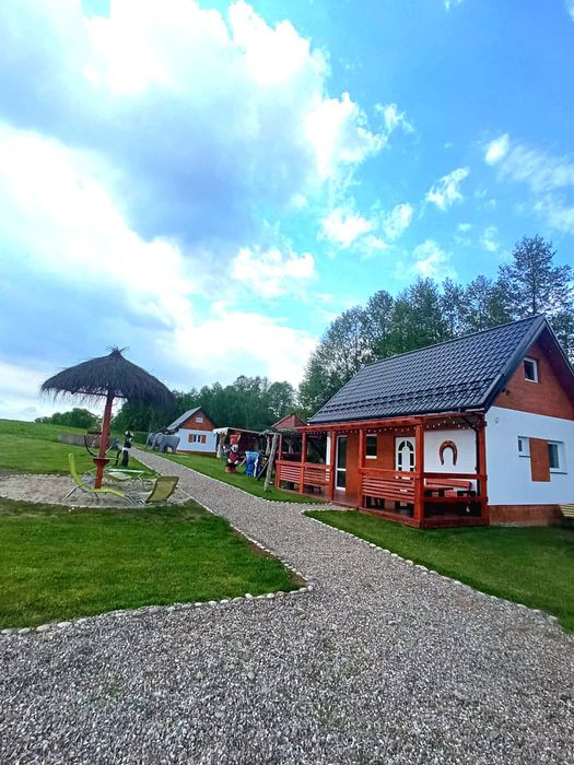 Domek Domki Sauna Ognisty Kocioł SPA  Beczka Alpaki Konie