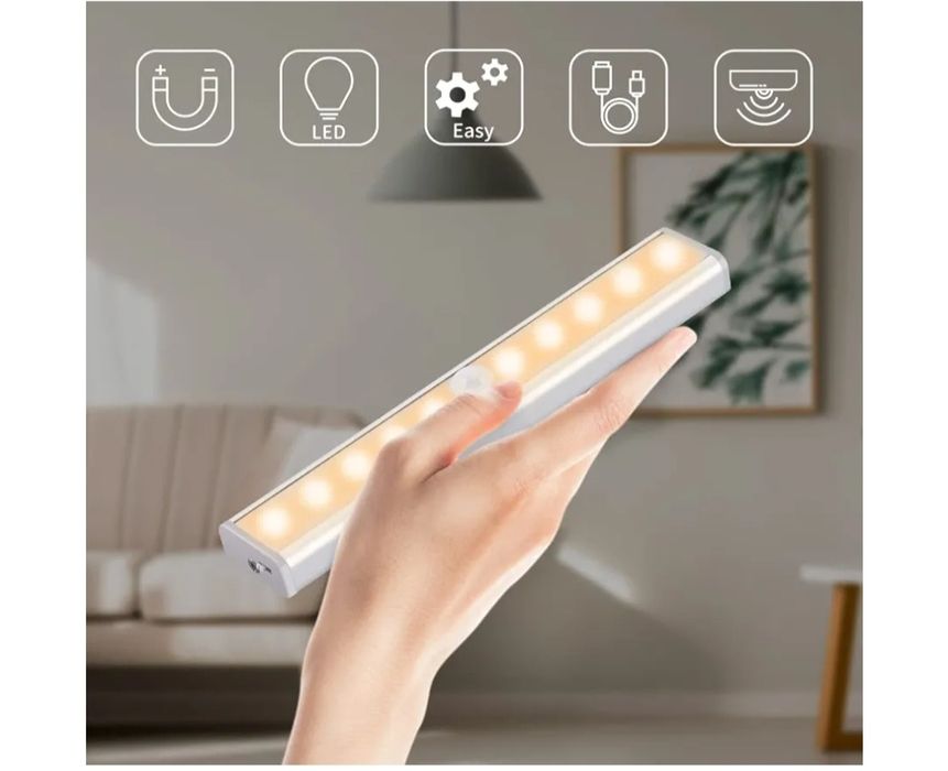 Oświetlenie szafki LED z czujnikiem ruchu,