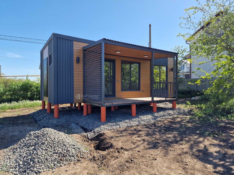 Модульный дом 28,8 м² • Красивый домик Каркасный • Производитель