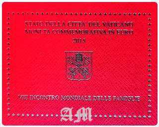 VATICANO - 2€ Moeda Oitavo Encontro Mundial da Família 2015