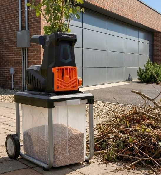 Німеччина 2.8кВт ФРЕЗЕРНИЙ гілкоподрібнювач 45мм 60л шредер