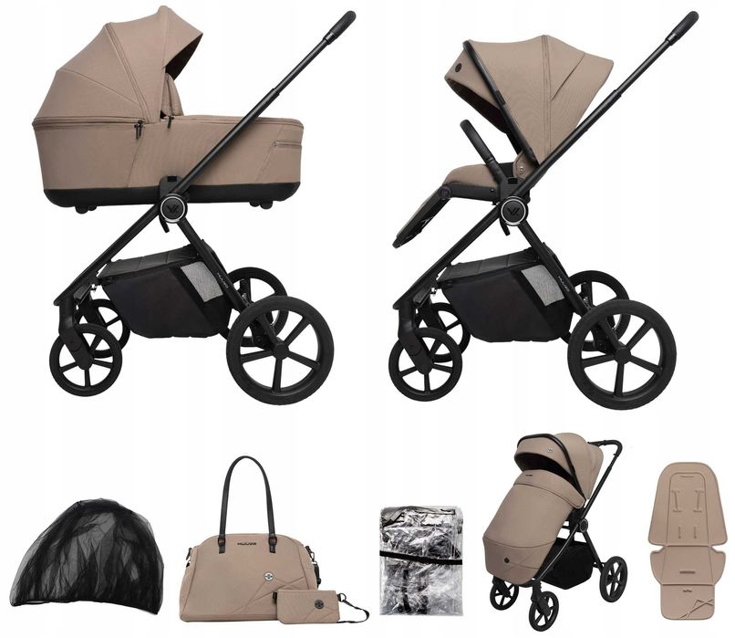 NOWOŚĆ Muuvo One Praline Wózek Wielofunkcyjny 2w1 Akcesoria *NOWE*