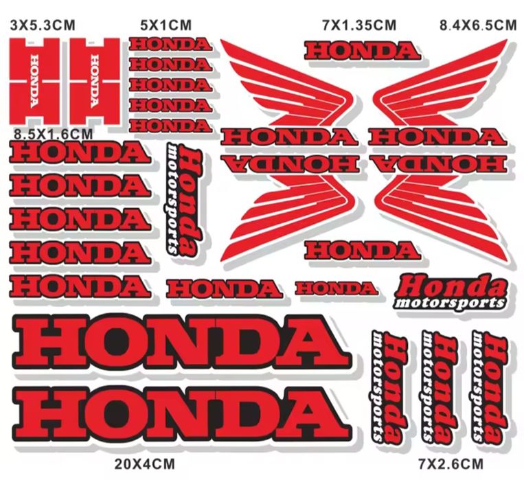 Pack de Autocolantes Adesivos Honda Cbr...Hornet... Shadow