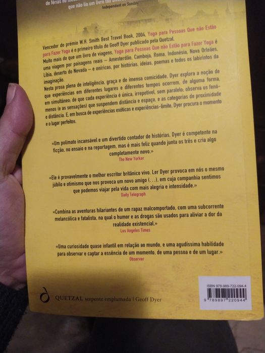 Geoff dyer yoga para pessoas que não estão para fazer yoga livro