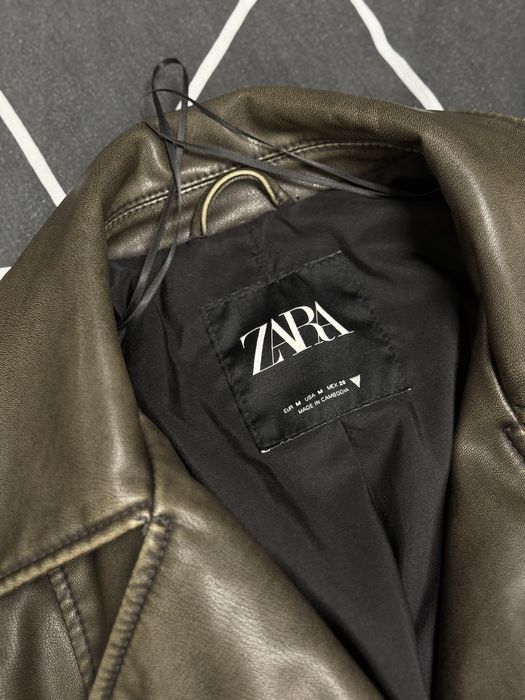 Нова Шкіряна куртка ZARA M жіноча (косуха)