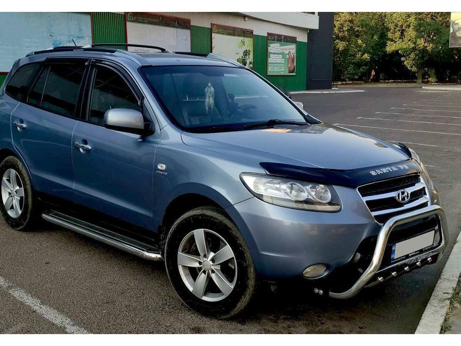 Hyundai Santa Fe 2 2006-2012 рр. Бокові пороги Premium (2 шт., нерж.) 60 мм