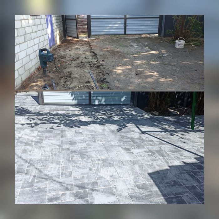 Укладання тротуарної плитки. Замір, доставка матеріалів. Харків та обл