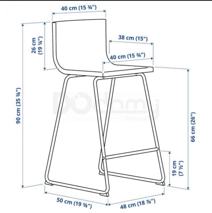 4 bancos altos Ikea Bernhard