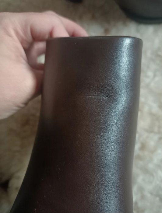 Brązowe botki na obcasie