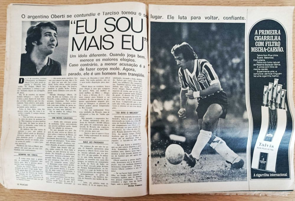 Revista desportiva Placar nº 191 de novembro de 1973