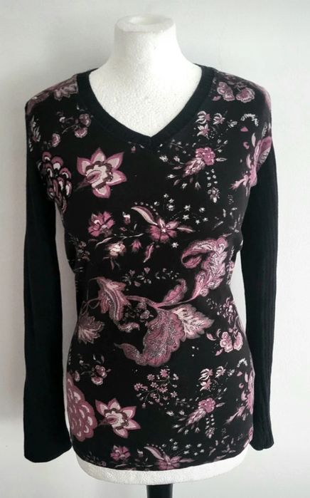 OKAZJA Desigual bluzka damska bluza bluzeczka różowe kwiaty  m 38 l 40