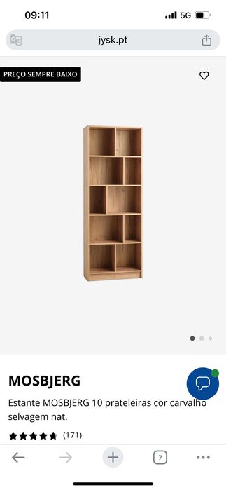 Jysk estante de livros