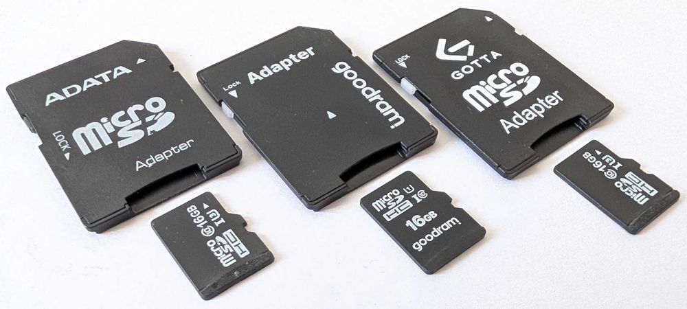 3 x Karta pamięci 16gb microSD Micro SD HC 16GB + Adapter SD ( 3 sztuki )
