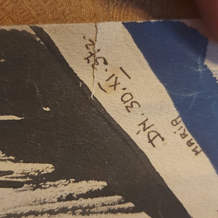 Obraz malowany na papierze z 1937 roku