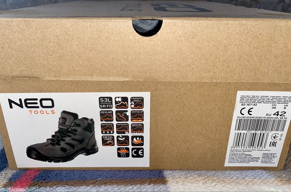 Черевики робочі NEO Tools 82-167 42 Нові