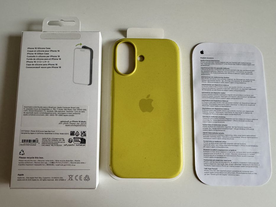 Apple iPhone 16 Silicone Case MagSafe etui kolor Star Fruit MYY73ZM/A