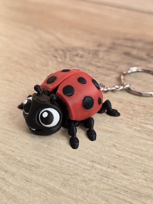Breloczek Biedronki 3D - Brelok Druk3d fidget Keychain