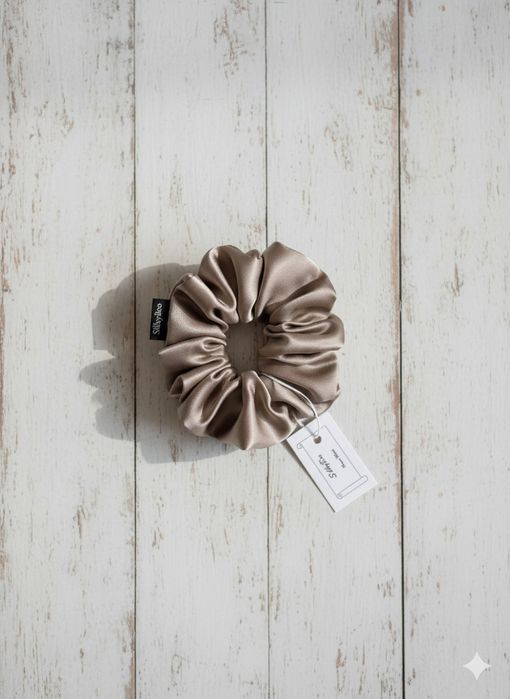 Jedwabne gumki do włosów zestaw prezentowy SilkyBoo scrunchie handmade
