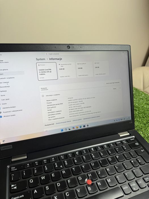 Lenovo ThinkPad L13 I5 10210U | INTEL UHD GRAPHICS | 8 RAM | 256 SSD