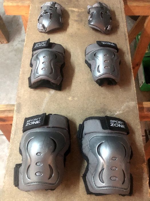 Conjunto de proteções para criança - skate/patins