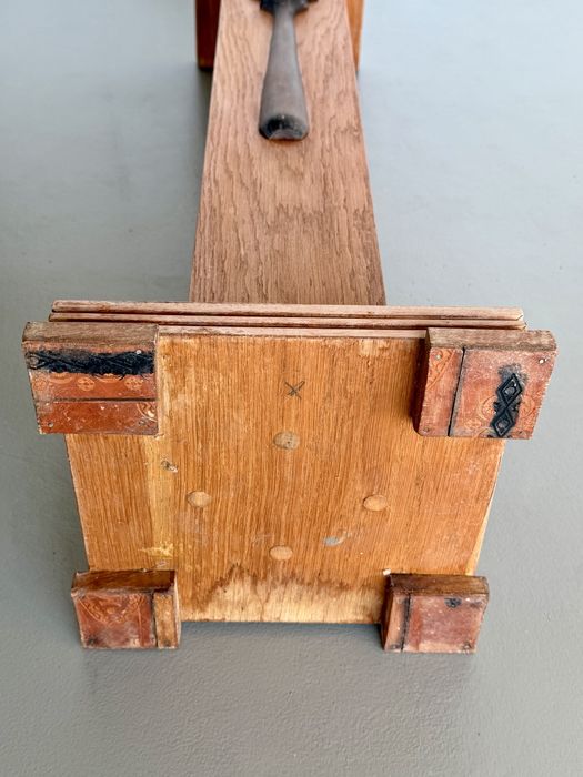 Stary Drewniany Postument Kolumnowy Piedestał Lity DĄB MASYW Jugendstil Art Deco Kolumna pod Rzeźbę Lampa Gabinet Unikat Antyk 86cm  kiwetnik ok 1910r