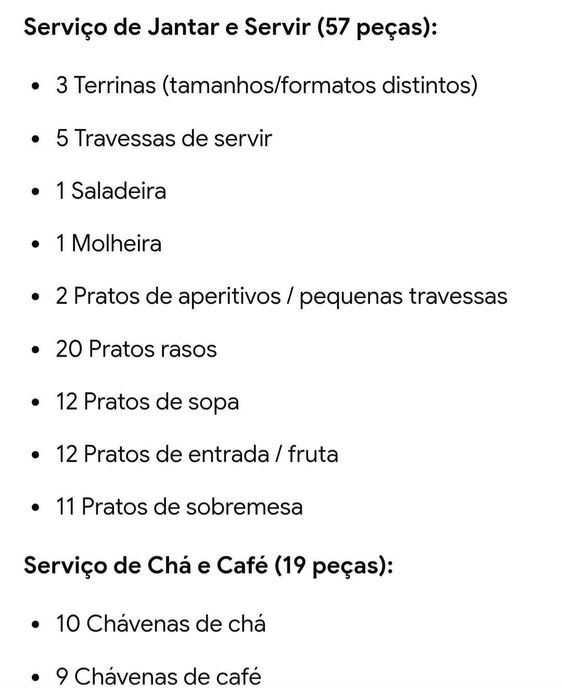 Magnífico Serviço Vista Alegre Antigo (1924-1947) – Porcelana Rendilhada a Ouro (76 peças)