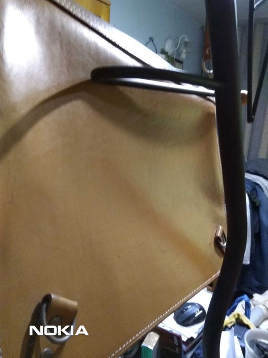 Teczka skórzana beżowa