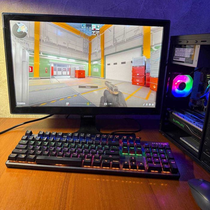 Игровой ПК RX 8GB Компьютер Intel i5 4 ядра Стационарный блок SSD 256
