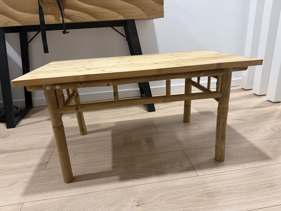 Mesa madeira e bambu