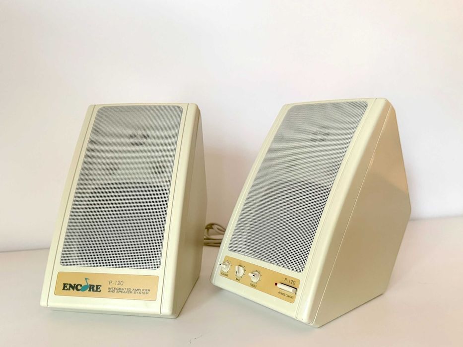 Encore P-120 duże głośniki komputerowe stare kolumienki retro