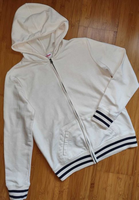 Худи, свитшот, толстовка молочного цвета. Кофта хлопок. 46-48