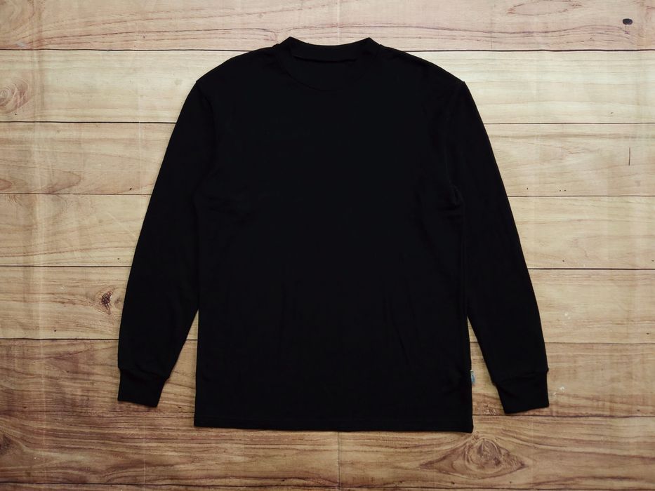 JANUS Bluzka Męska 100 % Wełna Merino Czarna r. L