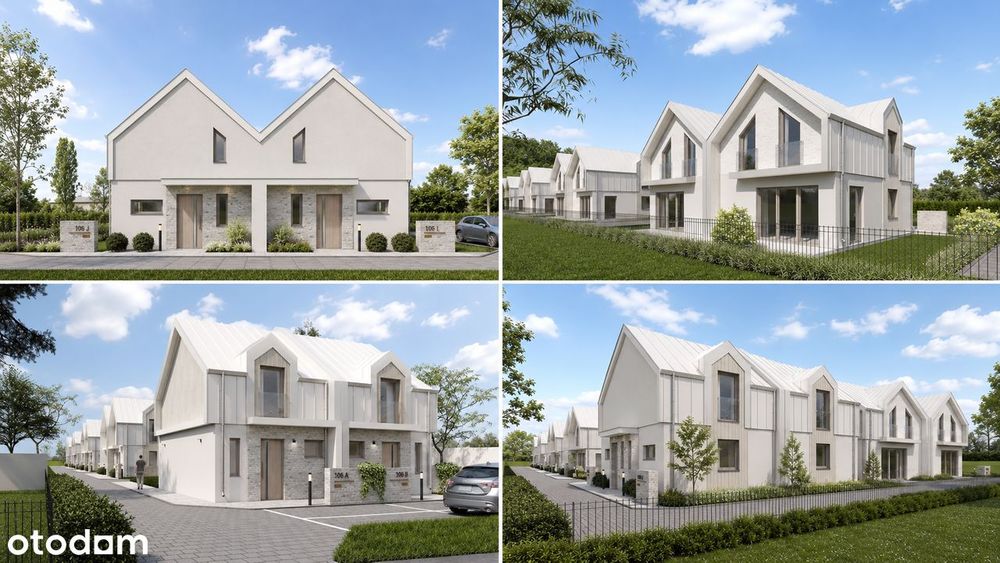 Projekt deweloperski z PnB – 10 domów bliźniaczych – 800 PUM – Łódź
