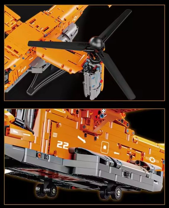 Конструктор большой вертолёт самолёт 1747 деталей Lego Toylinx